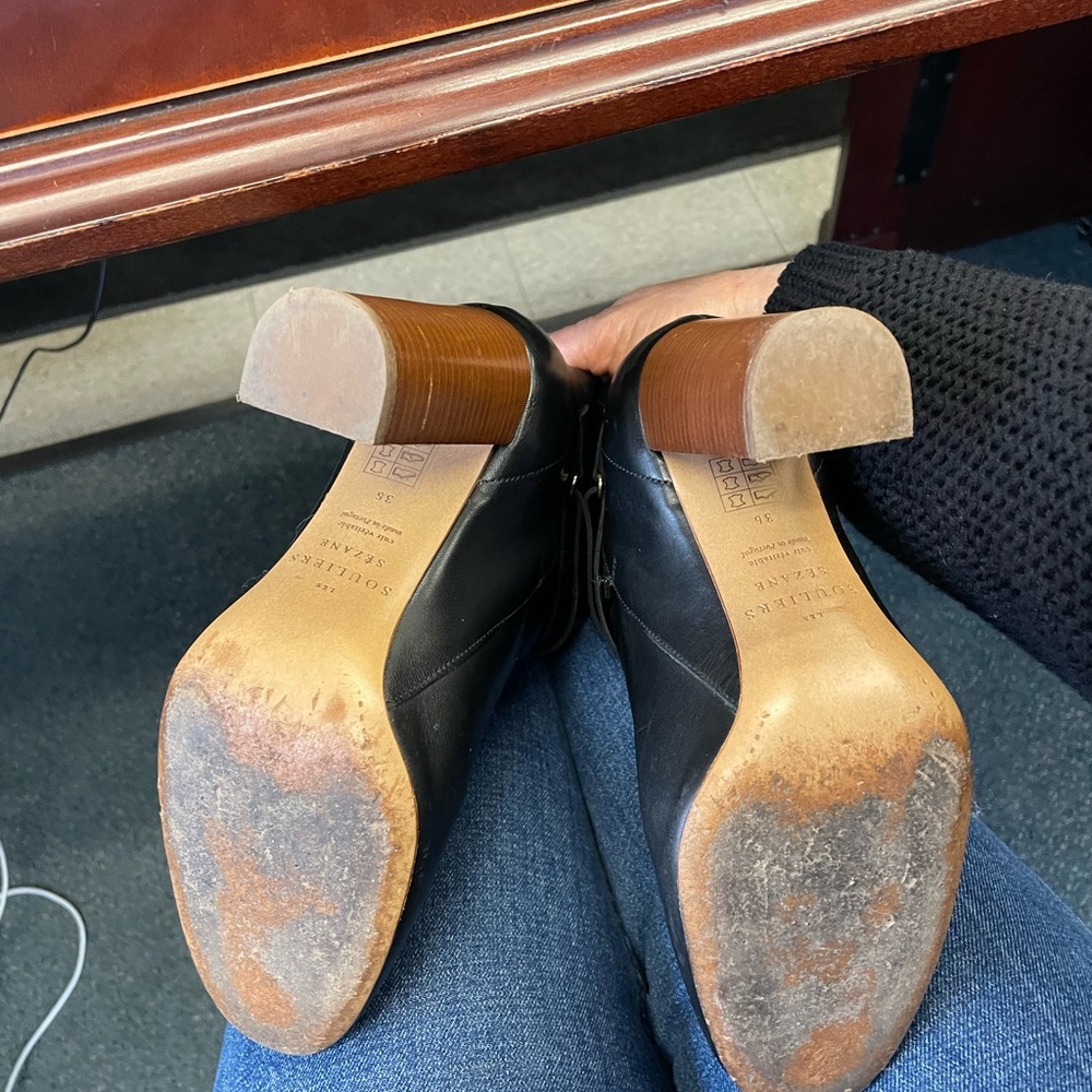 Sézane Black High Jonas Ankle Boots 6 - Picture 7 of 16